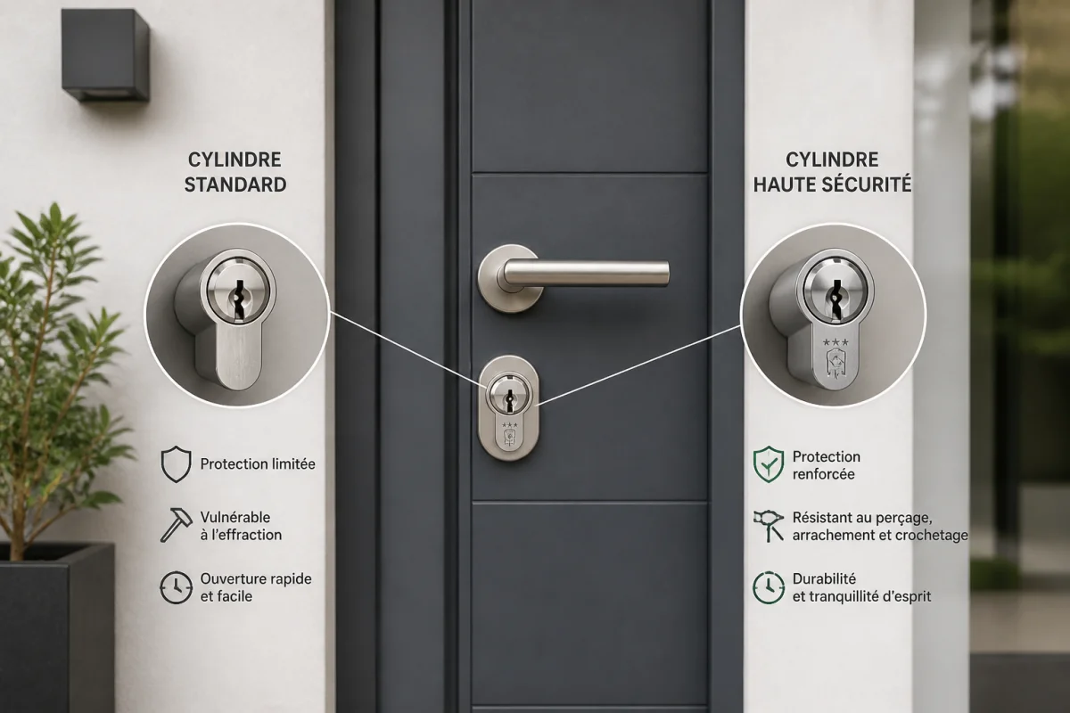cylindre porte d'entrée securite