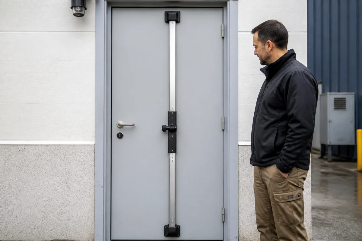 barre anti effraction porte de service